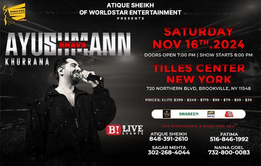 Ayushmann Khurrana Live in New York